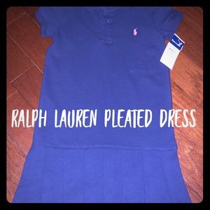 NWT Ralph Lauren Girls Pleated Dress